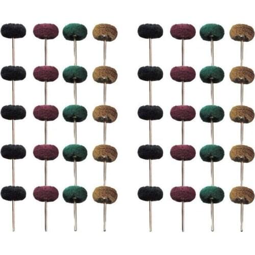 40 Pcs 1 inch (25mm) Abrasive Wheel Buffing Polishing Wheel Set For Dremel Rotary Tool
