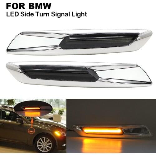 Smoked Lens LED Dynamic Side Marker Light For BMW E60 E61 E88 E90 E91 E92 E93 Turn Signal Light Indicator Blinker Signal Lamps
