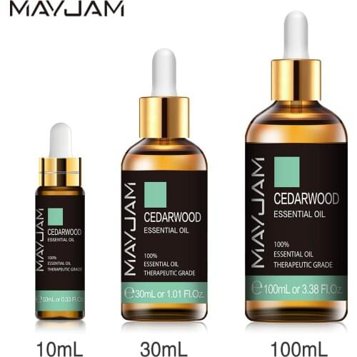 10ml 30ml 100ml Cedarwood Essential Oil with Dropper Pure Natural Essential Oils for Skin Care Diffuser Aroma Oil