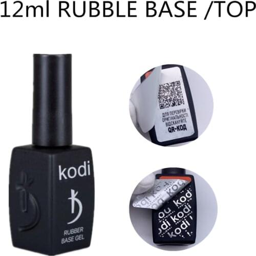 KODI GEL 12ML Rubber Base Coat Gel Varnish UV Nail Primer RUBBLE Top Coat Hybrid Semi Permanent Gel