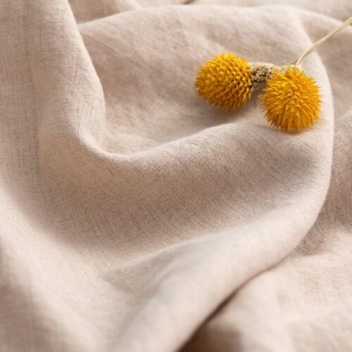 Quality flax fabric Pure color tissu Top grade robe dress pants shirt coat patchwork