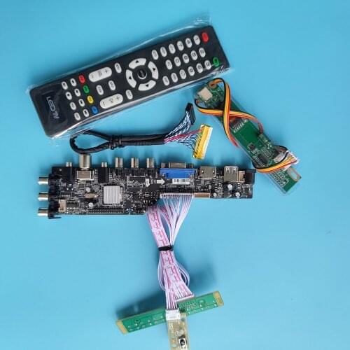Kit For LP154WX4 TL Controller board Digital HDMI-compatible 1 CCFL LCD TV VGA USB AV 1280X800 DVB-T2 DVB-T 15.4" remote Panel