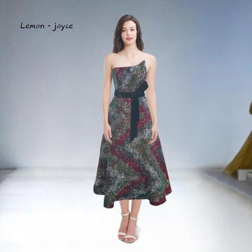 Lemon·joyce Women's Evening Dresses Below The Knee