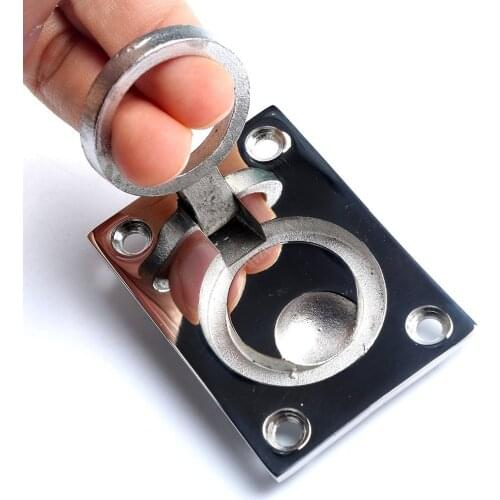 Boat Recessed Pull Handle Marine Locker Flush Lift Ring Mount Boat Marine Door for Boat Locker Stainless Steel