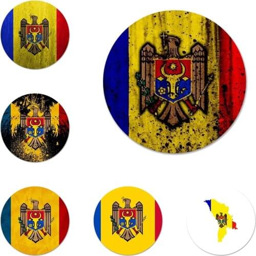 58mm Moldova Flag fashion Icons Pins Badge Decoration Brooches Metal Badges For Clothes Backpack Decoration