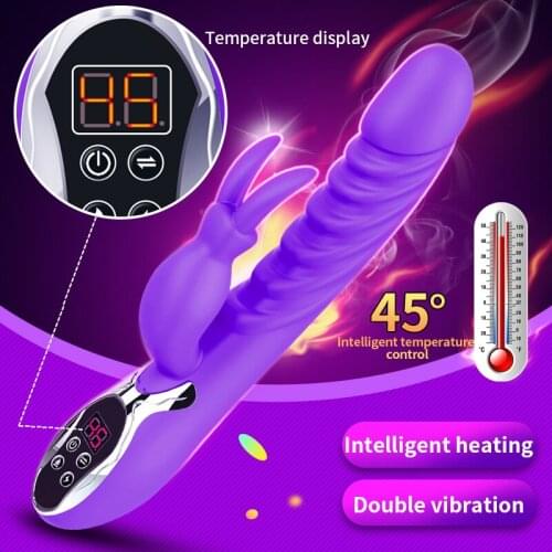 Can Be Warmed Female Masturbation Vibrator G Spot Clitoral Double Stimulation Electric Massage Multi Mode Dildo Sex Toys Adult