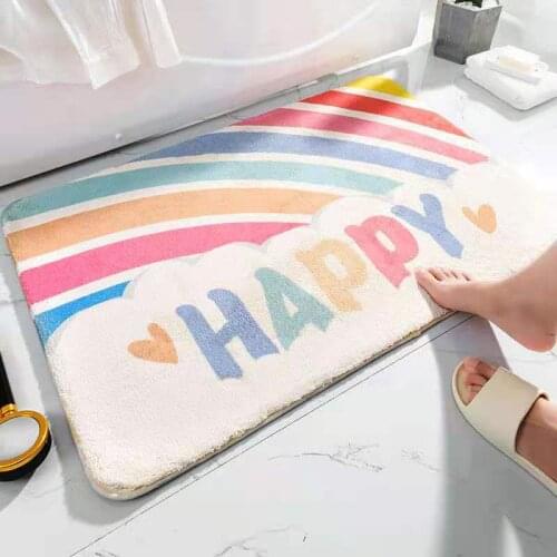 Cartoon Welcome Entrance Doormats Carpets Rugs For Home Bath Living Room Floor Stair Kitchen Hallway Non-Slip Rainbow Gamer