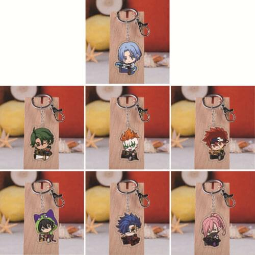Cartoon Anime Keychain SK8 The Infinity Skateboard Character Kawaii Acrylic Key Ring Bag Car Trinket Women Man Holder Jewelry