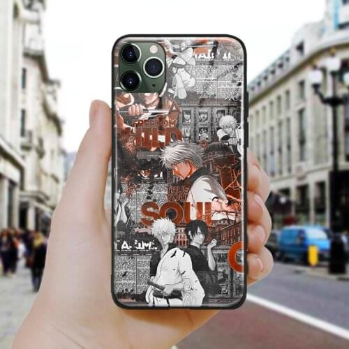 Sakata Gintoki Takasugi Shinsuke Soft Silicone Glass For iPhone SE 6s 7 8 Plus X XR XS 11 Pro Max Phone Case Cover Shell