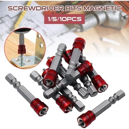 48mm Magnetic Screwdriver Bits set Steel 1/4" Hex Shank Phillips Tip Power Tool Drill Kits Electric Screw Driver