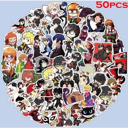 50PCS Hot Game PERSONA Series Stickers Waterproof PVC Decal for Laptop Helmet Bicycle Luggage Guitar Phone Case