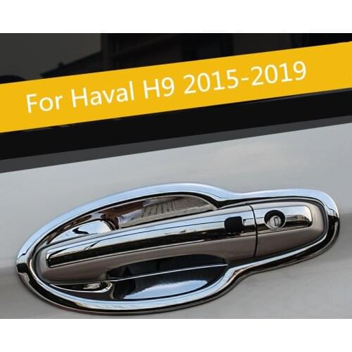 For Haval H9 2015-2019 Car door bowl stickers ABS plating handle door bowl stickers Scratch prevention car adorn accessories