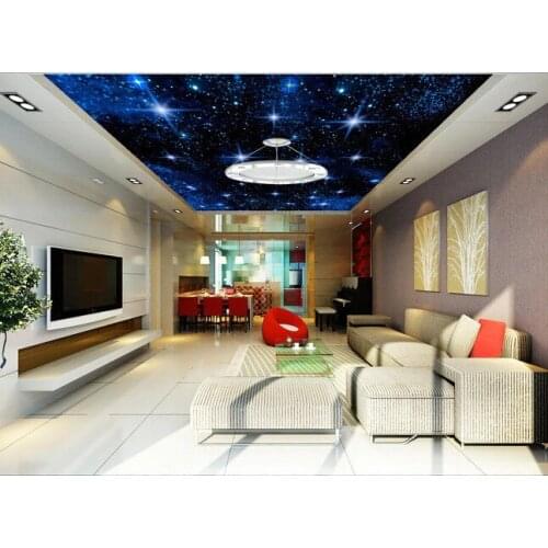 Ceiling wallpaper fantasy starry sky wallpaper 3D living room KTV wall decoration theme creative ceiling mural
