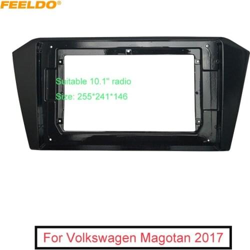 FEELDO Car Audio Fascia Frame Adapter For Volkswagen Magotan 2017 10.1" Big Screen 2DIN Dash Fitting Panel Frame Kit