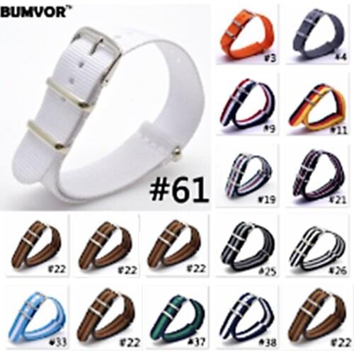 Fashion Original Luxury Watch Band 18mm 20mm 22mm 24mm Nylon Fabric Alloy Buckle Strap Wrist WatchBand Watch Accessories