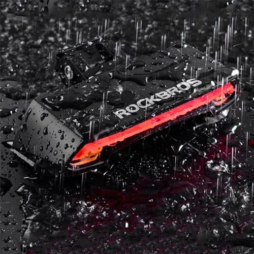 ROCKBROS USB Recharge Bicycle Tail Lights Smart Remote Control Laser Turn Signal Light MTB Bike LED Warning Light Accessories