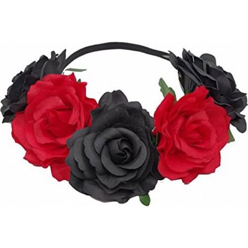 Rose DIY Flower Crown Wedding Wreath Headpieces Boho Festival Headband Hairband Floral Garland Decor Party Beach