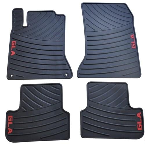 Special Rubber Car Floor Mats for GLA No Odor Green Latex Carpets Five Seats Waterproof Non Slip