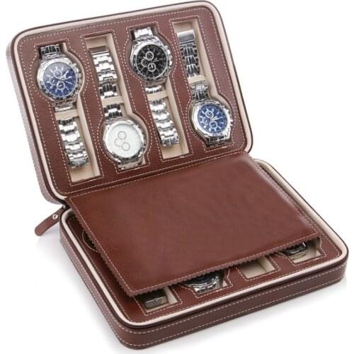 Watch Zipper Bag 8-digit watch box watch bag Portable watch storage zipper bag