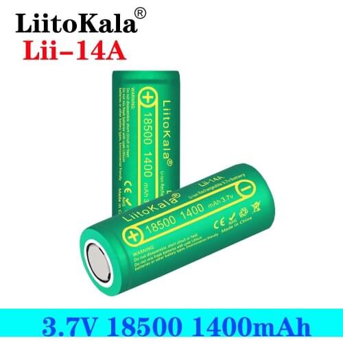 LiitoKala Lii-14A 18500 1400mAh rechargeable lithium battery 3.7V strong light flashlight anti-light special lithium batter