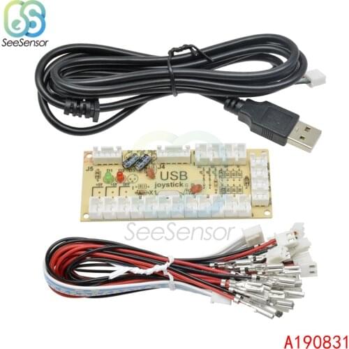 Zero Delay Arcade USB ENCODER PC TO JOYSTICK FOR 5PIN JOYSTICK & 2.8MM BUTTON