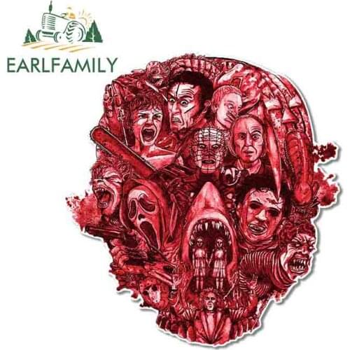EARLFAMILY 13cm x 12.2cm for Horror Movie Images Waterproof Car Stickers and Decals Car Styling Graffiti Sticker Windshield