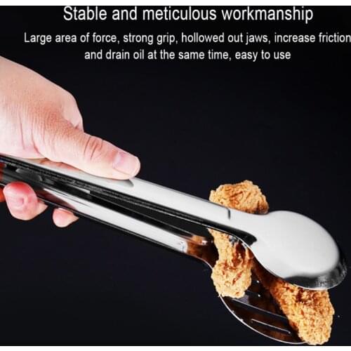 Stainless Steel Steak Clip Barbecue Non-Stick Bread Clip Oil-Frying Salad Food Filter Buffet Tool Kitchen Cooking Accessories R