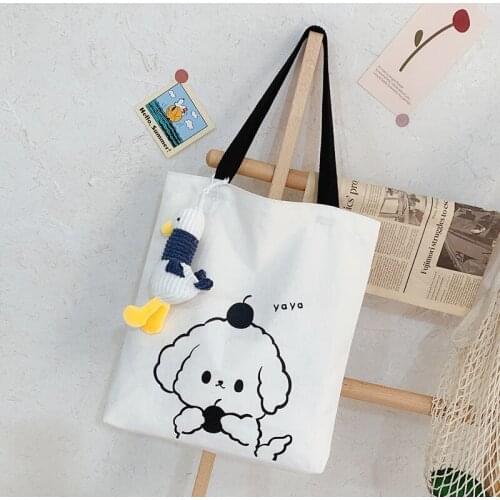 Bag women 2020 new ins autumn and winter wild large-capacity canvas bag student Korean shoulder handbag