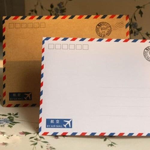 10pcs Paper Envelopes Retro Style Kraft Paper Envelopes Party Favor Bag Party Message Paper Bag 2 colors