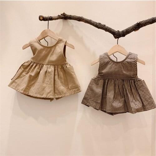 2020 Summer Girls Dresses Kids Elegant Princess Dress Sleeveless Cute Childrens Clothing