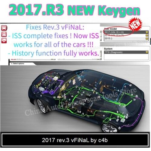 2021 Newest 2017.R3 Free Keygen Software 2017.3 for Delphis DVD vd ds150e cdp obd2 Car Truck Support ISS Functions