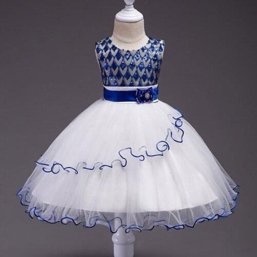 ABGMEDR Flower Sequins Princess Toddler Girl Dress Summer 2018 Christmas Party Tutu Lace Dresses Clothes Children 2-15 Birthday