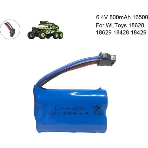 Lipo Battery for WLToys 18628 18629 18428 18429 remote control toy car 6.4V 800mah SM-4P Connector Battery toy accessory 6.4 V