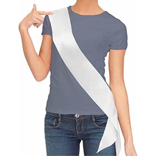 White black Blank Satin Sash Make Your Own Sash for birthday Bride to Be Bachelorette hen Party Wedding baby shower Decoration