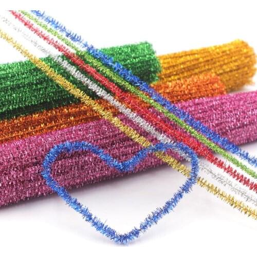 100pcs Glitter flash tops, hair root twist sticks, childrens educational toys Festival party supplies DIY decoration