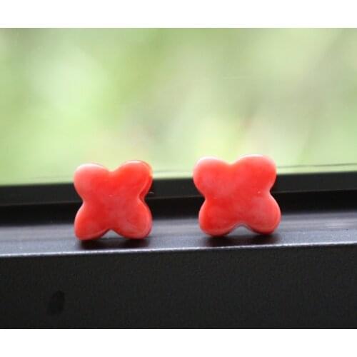 10Pcs 13mm Carved Artificial Coral beads Lovely Star Beads Pink White for Jewelry Bracelet Necklace Earring DIY Craft making