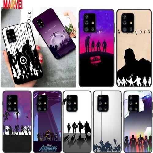 Marvel Avengers Art For Samsung A72 A52 A02 S A32 A12 A42 A51 A91 A81 A71 A41 A31 A21 S A11 A01 UW Black Phone Case Cover