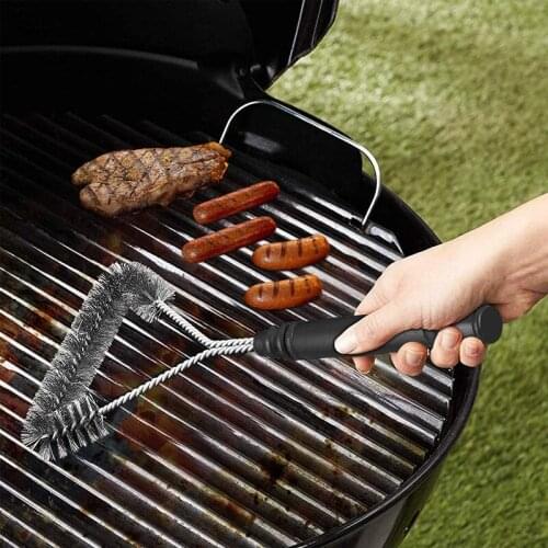 Barbecue Cleaning Brush Stainless Steel Cooking Tools BBQ Grill Barbecue Gadgets Accessories Brushes Kitchen Wire Bristles