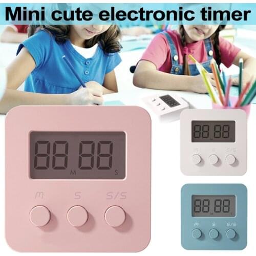 Small Digital Kitchen Timer Large LCD Display Built-in Loudspeaker Hanging Hole Design Time Manager for Cooking Exercise D1