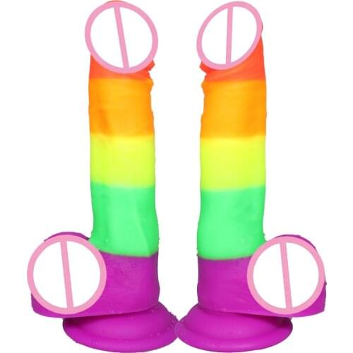 Colorful Liquid Silicone dildo adult toy soft dildo sex toys dildos Realistic big dick vagina jelly penis sexo for women Lesbian