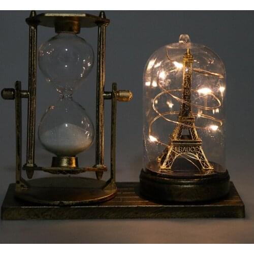 Hourglass Ornaments Built-in Illuminated Light For Bedroom Desktop