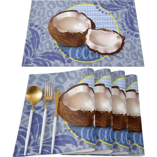 Leopard Print Coconut Table Mats for Dining Table Kitchen Table Coaster Accessories Modern Home Decor car coaster