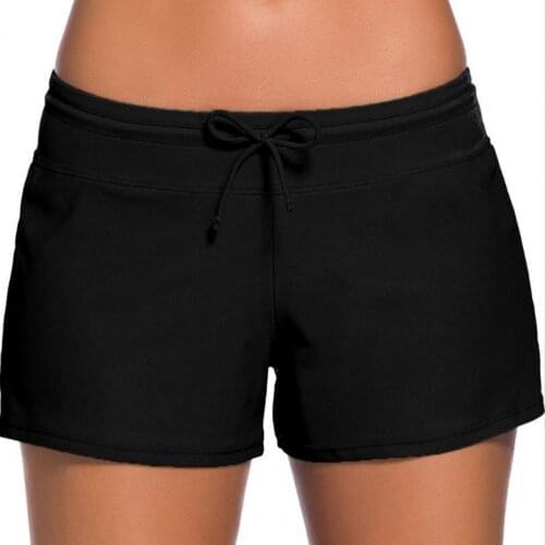 Summer Women Shorts Waistband Quick Drying Low Waist Loose Bikini Bottom Swim Shorts Swimwear for Swimming