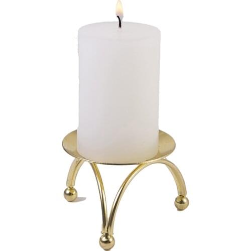 Metal Geometric Candle Holder Home Decor Simple Candlestick Golden Accessori Wedding Bar Party Living Room Decoration