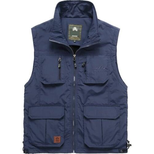 Mens Outdoor Quick-Drying Breathable Vest Summer Waterproof Fishing Hunting Travel Camping Vest Photography Workwear