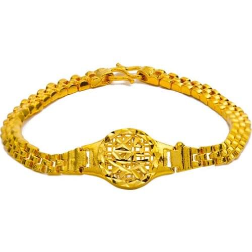 Wholesale pure gold color watch shape bangles & bracelets for Women,,Luxury High Quality women gold Bracelet,hot wedding jewelry