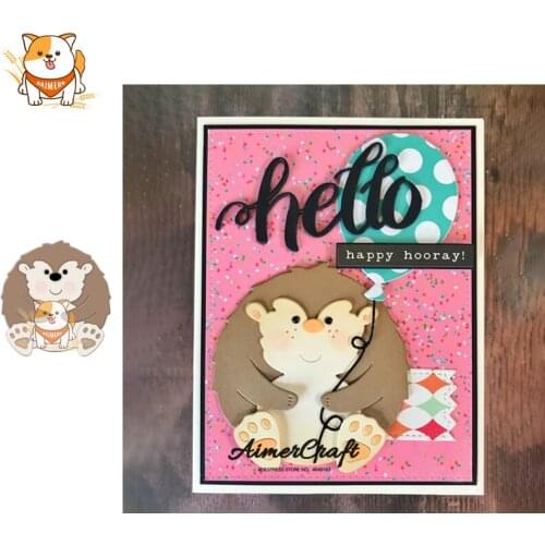 Lovely Hedgehog Metal Cutting Dies Scrapbooking Stencil For DIY Paper Card Decorative Embossing Die Cut Craft Dies New 2019