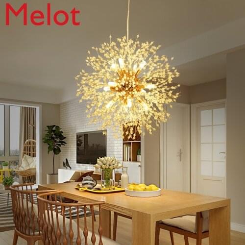 High-End Luxury European Lamps Led Living Room Modern Minimalist Restaurant Bedroom Light Restaurant Golden Crystal Chandelier