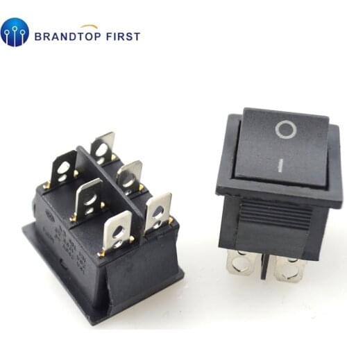 Self Reset Toggle Switch 2Positions 6 Feet Power Boat Rocker Switch Panel 31x25mm KCD4 15A 250V ~20A 125V