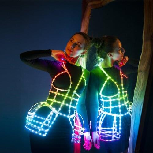 Change led Programming color costume profession night club bar DJ party concert LED lighting clothing